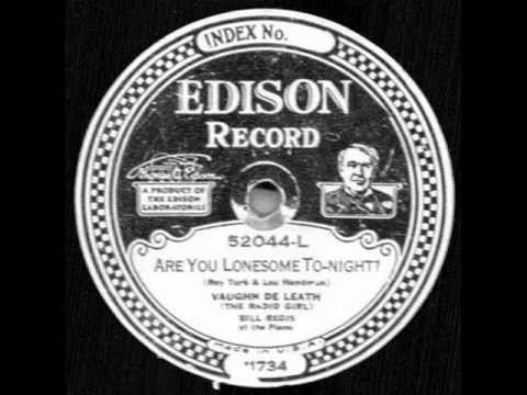 Vaughn De Leath - Are You Lonesome Tonight (cover: 13.06.1927)