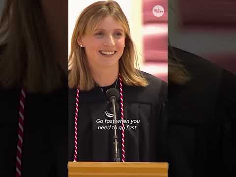 Katie Ledecky gives Stanford grads a guide to 'going the distance'