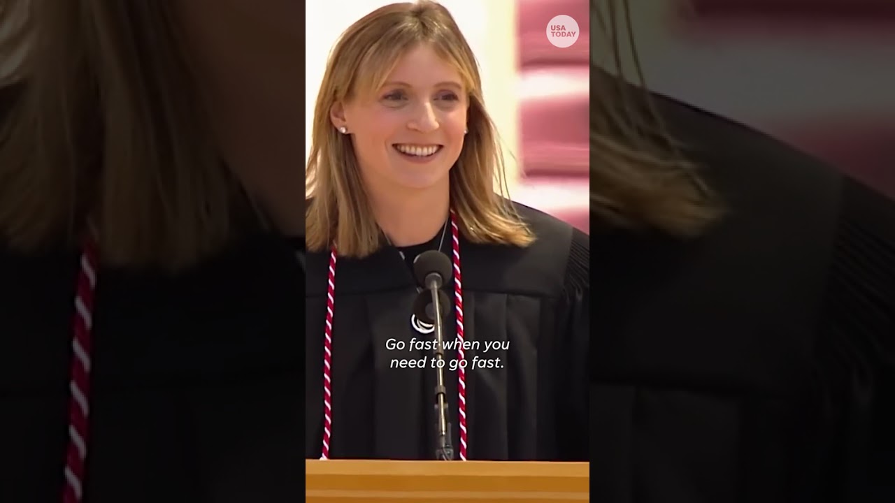 Katie Ledecky gives Stanford grads a guide to 'going the distance'