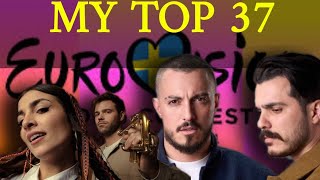 Eurovision 2024 - My Top 37 - NEW: 🇦🇲🇦🇿