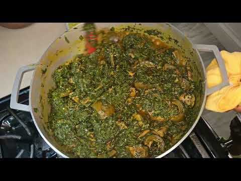 How to cook Eru with spinach #cooking #cameroonfood