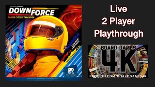 Downforce Danger Circuit Boardgame - Live 2 Player Playthrough