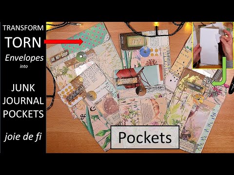 Transform TORN ENVELOPES Into Junk Journal POCKETS ✅ Upcycle Waste Tutorial