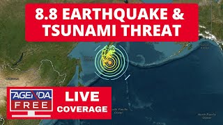 8.8 Earthquake Near Russia, Tsunami Threat - LIVE Breaking News Coverage