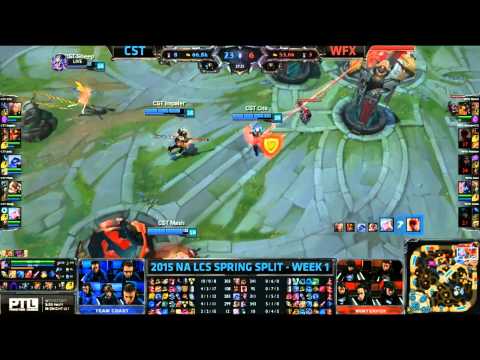 Coast Game Finish Teamfight - CST vs WFX Game 1 (NA LCS Spring 2015)
