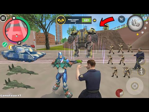 Rope Hero: Vice Town (BD 100 Ground Assault Machine Fight Car Robot) #trending - Android Gameplay HD