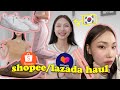 Korean's First Ever Shopee/Lazada Haul! #budol