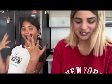 I put fake nails on Fiorella