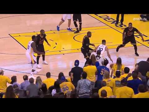 Steph curry crosses Lebron James Game 2