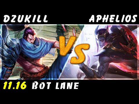 Dzukill - Yasuo vs Aphelios ADC Patch 11.16 - Yasuo Gameplay