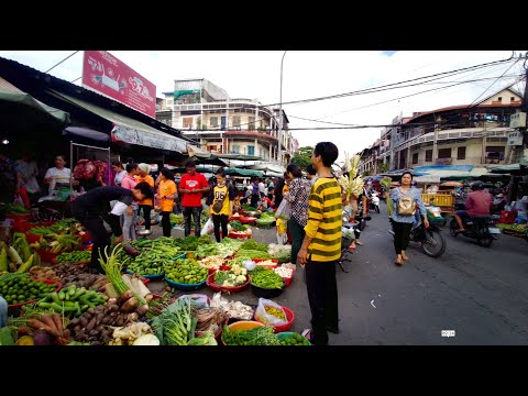 Food On Street In Phnom Penh City - Cambodian Market Food Show