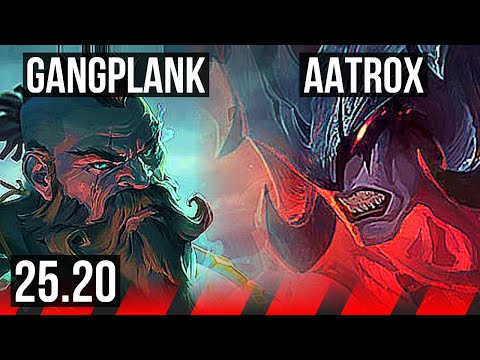 GANGPLANK vs AATROX (TOP) | 16/1/4, 8 solo kills, Legendary | KR Diamond | 25.20
