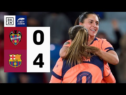 Levante UD vs FC Barcelona (0-4) | Resumen y goles | Highlights Liga F