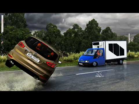 BeamNG Drive - Realistic Car Crashes | Rollover Crashes #8