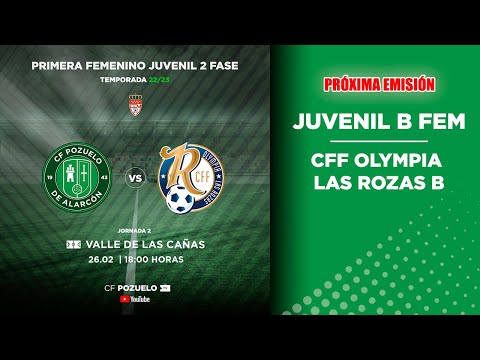 🔴 DIRECTO | CF POZUELO JUVENIL B FEM 🆚 CFF OLYMPIA LAS ROZAS B | J8