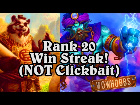 Rank 20 Win Streak (NOT Clickbait) ~ Mean Streets of Gadgetzan ~ Hearthstone