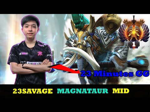 Fnatic.23Savage Playing Magnus Mid - 23Minutes "GG" | DOTA 2 MICRO