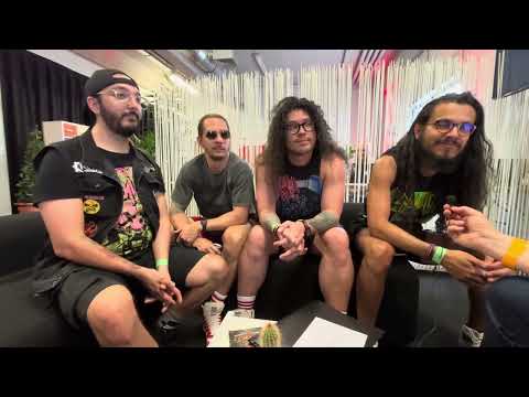 Interview with Chemicide at Alcatraz, what the songs are about, and solidarity with Palestine.