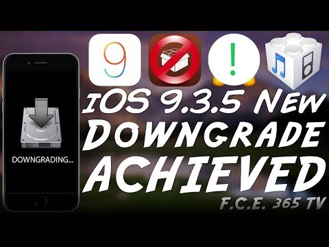 iOS 9.3.5 Downgrade to iOS 9.0 Achieved Video