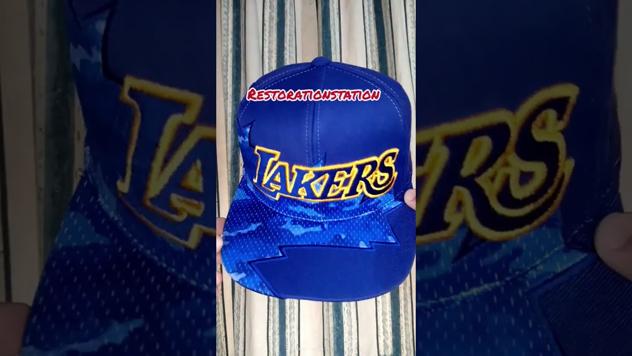 Los Angeles Lakers by Mitchell and Ness before and after restoration