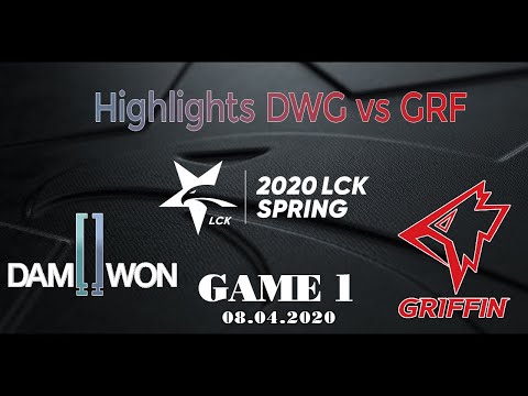 DWG vs GRF Highlights game 1 LCK Spring 2020 [08.04.2020] Damwon Gaming vs Griffin
