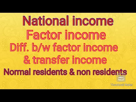 National income factor income transfer income normal residents and non residents class 12