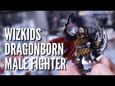 WizKids Dungeons & Dragons Icons of The Realms Premium Figures: W1 Dragonborn Male Fighter - REVIEW