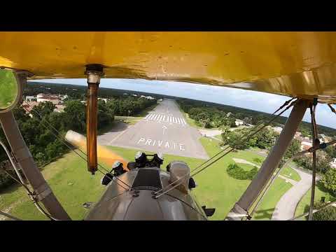 1942 Boeing Stearman PT-17 Landing at Spruce Creek