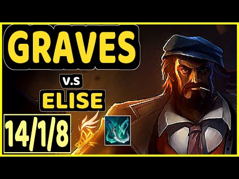 WARDEN (GRAVES) vs ELISE - 14/1/8 KDA JUNGLE GAMEPLAY - EUW Ranked GRANDMASTER