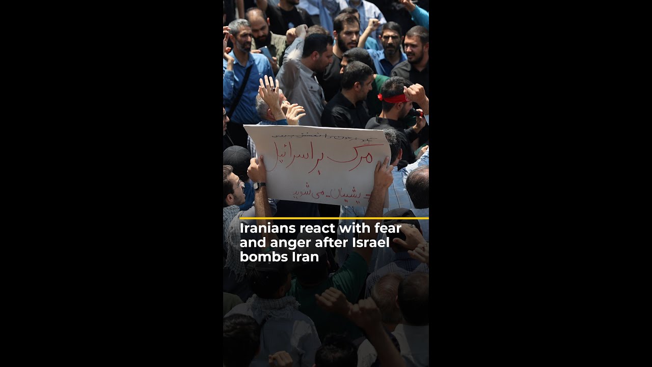 Iranians react with fear and anger after Israel bombs Iran AJ#shorts