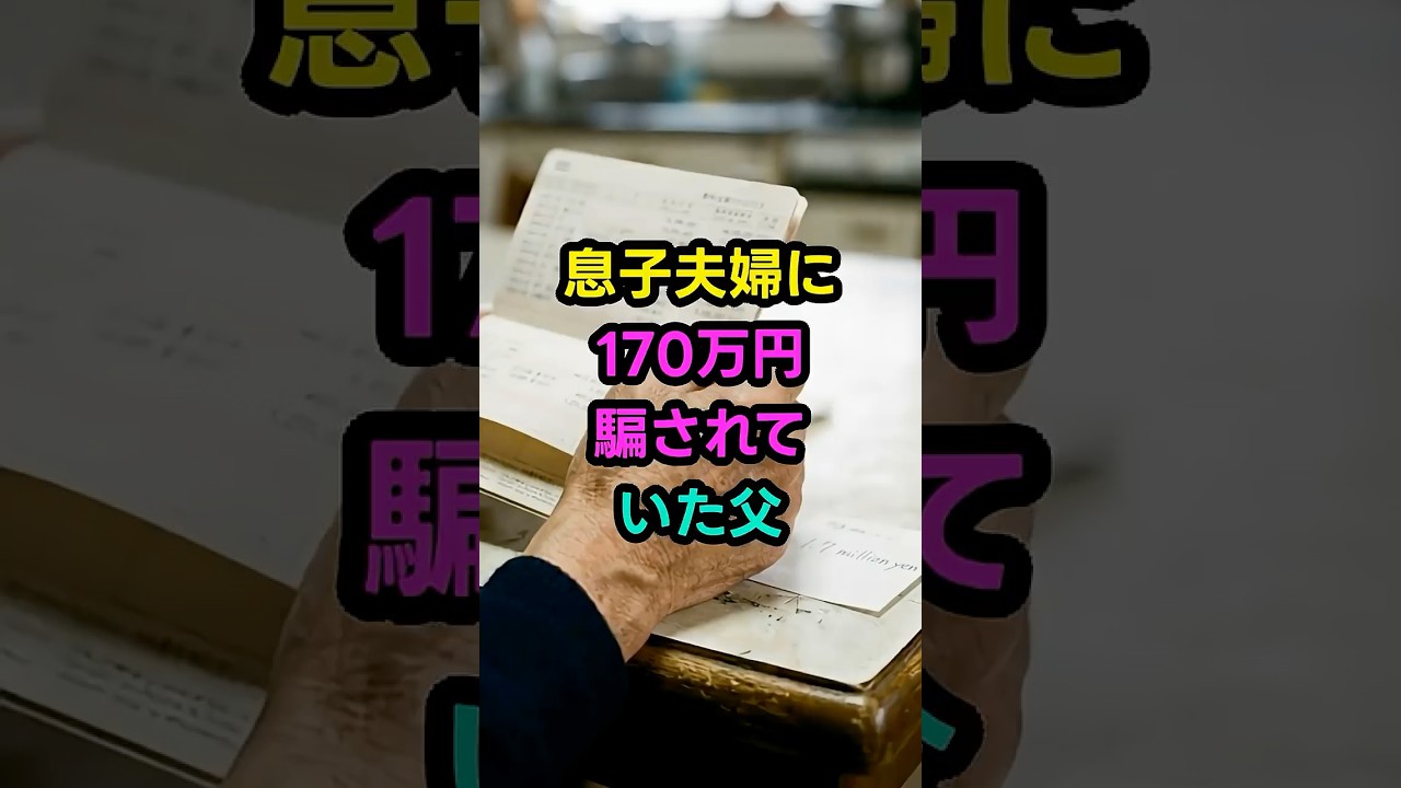 息子夫婦に170万円を黙って渡し続けた父