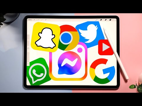 Social Media App Drawing | Facebook, WhatsApp, Instagram, YouTube, Messenger, Snapchat, Twitter