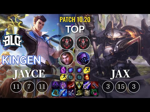 BLG Kingen Jayce vs Jax Top - KR Patch 10.20