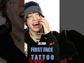 Lil Xan’s first face TATTOO 🦅😂💯 #lilxan #interview #hiphop
