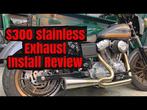 BEST Harley Dyna 2into1 exhaust install and review How to DIY CHEAP