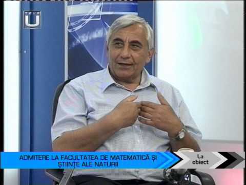 La Obiect. Admitere la Facultatea de Matematica si Stiinte ale Naturii