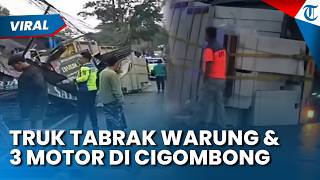 Kronologi Truk Muatan Bata Ringan Tabrak Warung di Cigombong, Hilang Kendali saat Gerimis