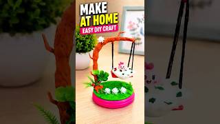 DIY Mini Swing Craft 🌳 | Easy Handmade Home Decoration | Clay Craft #shorts