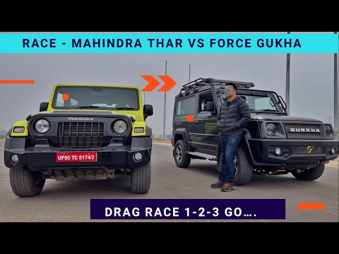 Thumbnail for Drag Race Force Gurkha vs Mahindra Thar | Car Race | Thar Diesel Manual vs Gurkha | Off Road SUV by Force Gurkha