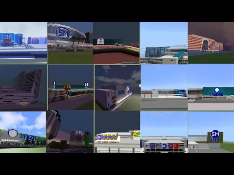 SM Malls recreation in Minecraft ft. various players