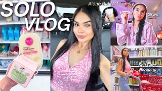 SOLO VLOG 🌷Alone But Not Lonely, Self Care Shopping, Productive Days & Self Growth!