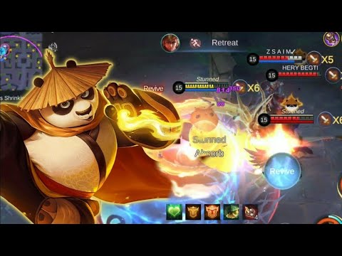 Akai | Using Kungfu Panda skin Auto Get MVP! | Survival Mode | Mobile Legends