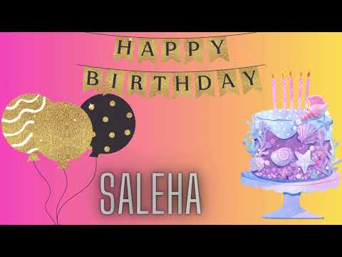 Happy birthday Saleha || happy birthday animated video