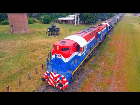 [4K] Tren cargado de NCA con destino a Rosario pasando por Marcos Juárez!!!!!!