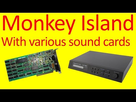 The Secret of Monkey Island with various sound cards