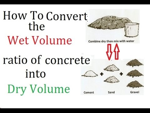 How to convert wet volume into dry volume of concrete Video