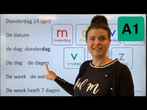 NT2 A1 LES 6 🗓️ Welke dag is het vandaag? 🎒Maandag? Woensdag? 🧘🏽‍♀️Weekend?  #learndutch