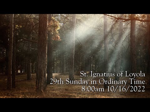 29th Sunday in Ordinary Time 8am - 10/16/2022