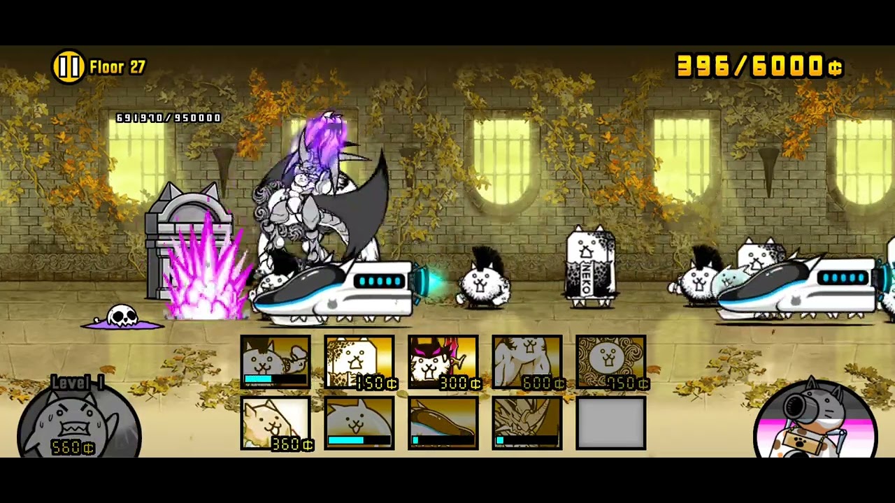 The Battle Cats: Inferno Tower Floor 27 Speed Run