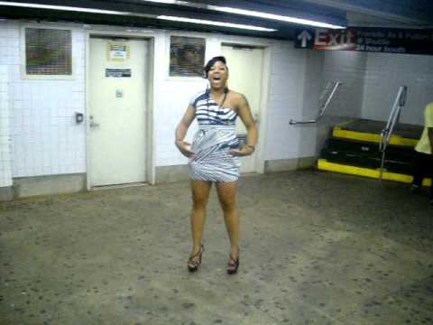Ms. Kriss Sings in subway in New York City